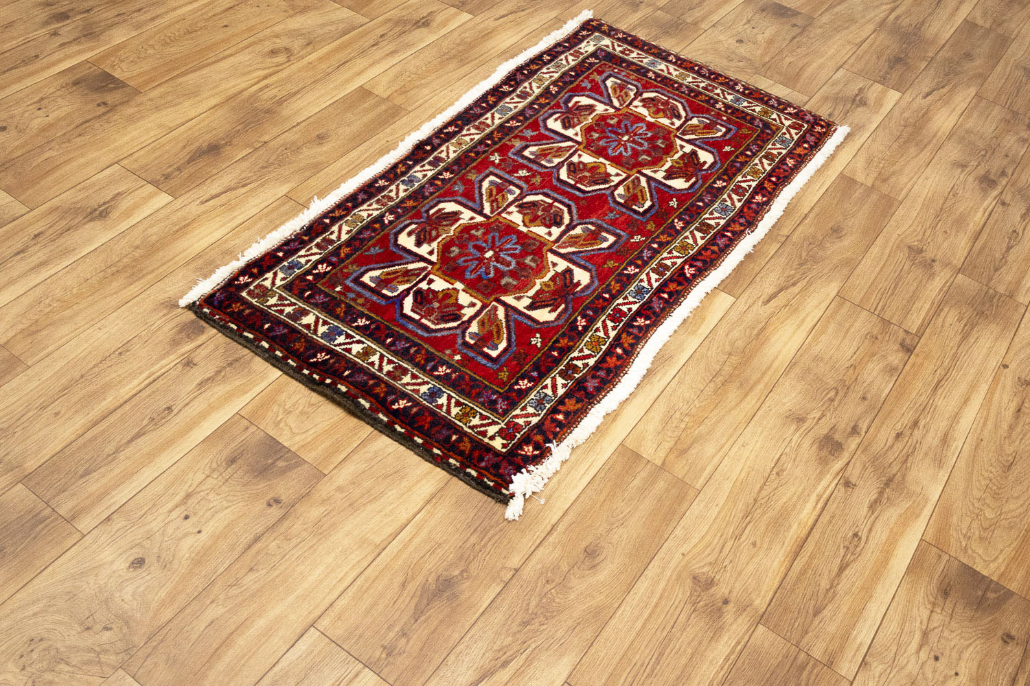 2'2x4'3 Hand Knotted Tribal Geometric Oriental Wool Rug - Image 10