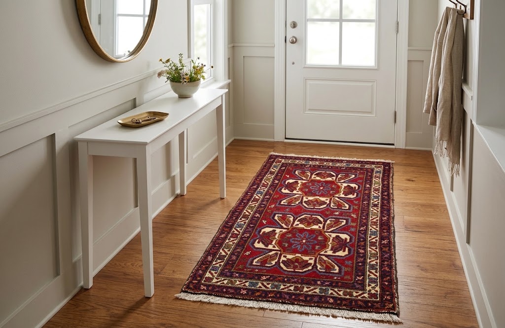 2'2x4'3 Hand Knotted Tribal Geometric Oriental Wool Rug - Image 2