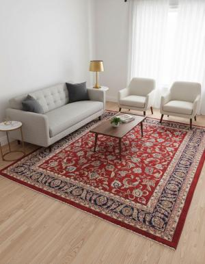 8'0 x 10'0 Hand-Knotted Traditional Floral Oriental Wool Rug