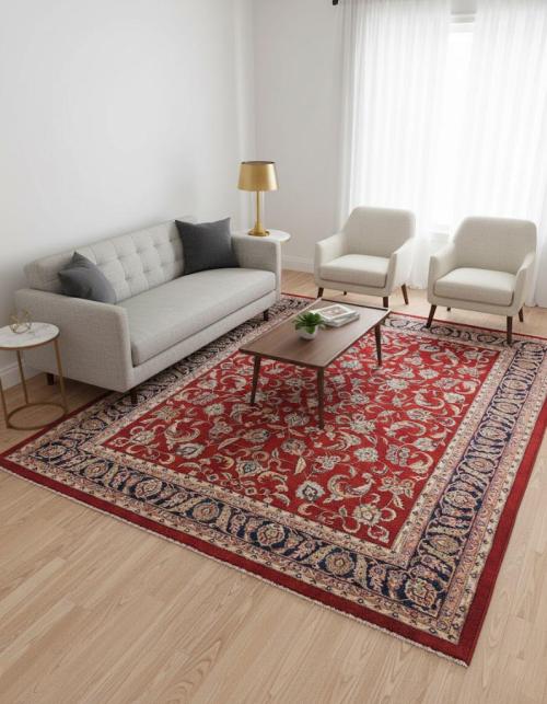 8'0 x 10'0 Hand-Knotted Traditional Floral Oriental Wool Rug