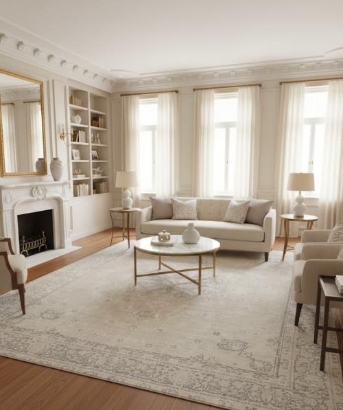 Semi Antique Muted Floral 9'6"-11"X12'4 Distressed Vintage Oriental Rug