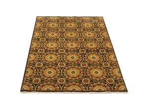 5'6 X 8'6 Hand Knotted Khotan Floral Oriental Wool Rug