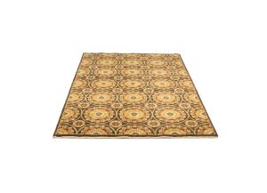 5'6 X 8'6 Hand Knotted Khotan Floral Oriental Wool Rug