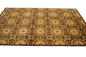 5'6 X 8'6 Hand Knotted Khotan Floral Oriental Wool Rug