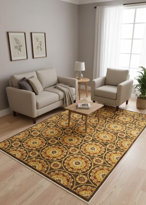 5'6 X 8'6 Hand Knotted Khotan Floral Oriental Wool Rug