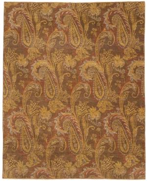8'0 X 10'0 Hand Knotted Floral Agra Oriental Wool Rug