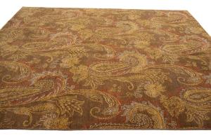 8'0 X 10'0 Hand Knotted Floral Agra Oriental Wool Rug