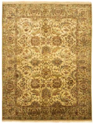 9'0 x 11'6 Hand Knotted Floral Agra Oriental Wool Rug