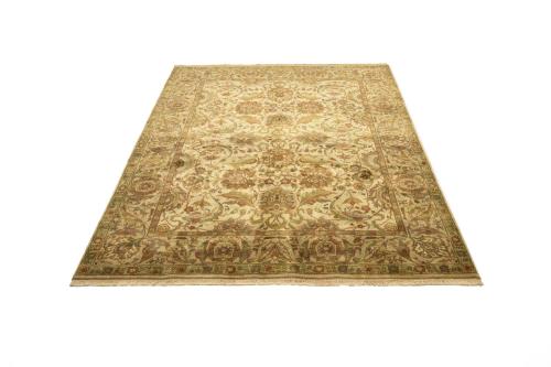 9'0 x 11'6 Hand Knotted Floral Agra Oriental Wool Rug