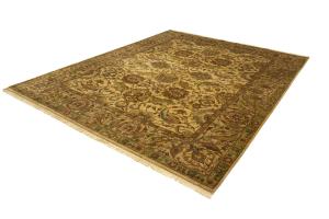 9'0 x 11'6 Hand Knotted Floral Agra Oriental Wool Rug