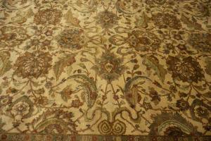 9'0 x 11'6 Hand Knotted Floral Agra Oriental Wool Rug