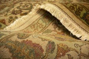 9'0 x 11'6 Hand Knotted Floral Agra Oriental Wool Rug