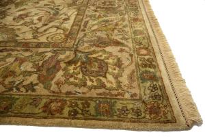 9'0 x 11'6 Hand Knotted Floral Agra Oriental Wool Rug