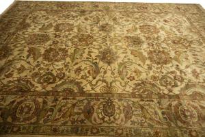 9'0 x 11'6 Hand Knotted Floral Agra Oriental Wool Rug