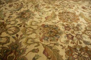 9'0 x 11'6 Hand Knotted Floral Agra Oriental Wool Rug