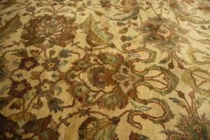9'0 x 11'6 Hand Knotted Floral Agra Oriental Wool Rug