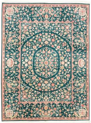 9'0 x 12'0 Hand-Knotted Royal Floral Oriental Wool Rug