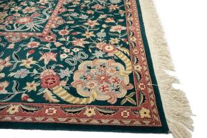 9'0 x 12'0 Hand-Knotted Royal Floral Oriental Wool Rug