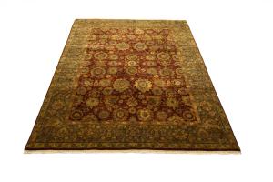 9'4 x 12'7 Hand Knotted Floral Agra Oriental Wool Rug