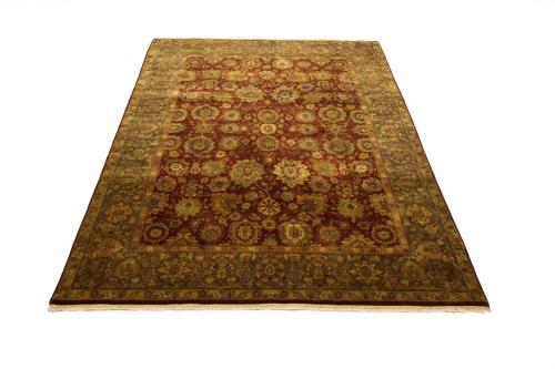9'4 x 12'7 Hand Knotted Floral Agra Oriental Wool Rug