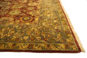9'4 x 12'7 Hand Knotted Floral Agra Oriental Wool Rug