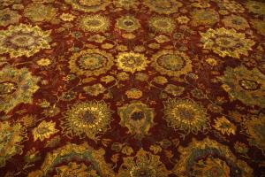 9'4 x 12'7 Hand Knotted Floral Agra Oriental Wool Rug