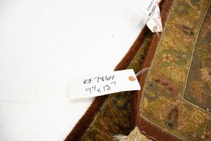 9'4 x 12'7 Hand Knotted Floral Agra Oriental Wool Rug