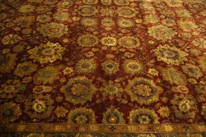 9'4 x 12'7 Hand Knotted Floral Agra Oriental Wool Rug