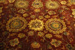 9'4 x 12'7 Hand Knotted Floral Agra Oriental Wool Rug