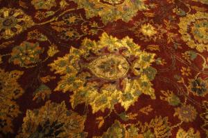 9'4 x 12'7 Hand Knotted Floral Agra Oriental Wool Rug