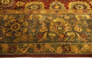 9'4 x 12'7 Hand Knotted Floral Agra Oriental Wool Rug