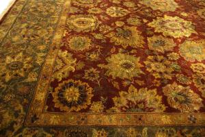 9'4 x 12'7 Hand Knotted Floral Agra Oriental Wool Rug