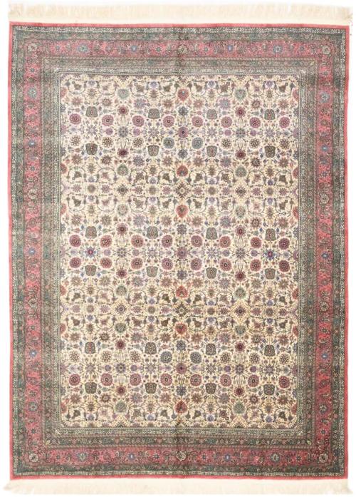 9'0 x 12'4 Handmade Royal Floral Allover Oriental Wool Rug