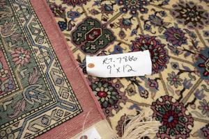 9'0 x 12'4 Handmade Royal Floral Allover Oriental Wool Rug