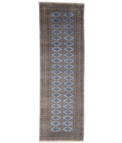 4'3 x 13'0 Hand Knotted Bokhora Oriental Wool Runner Rug