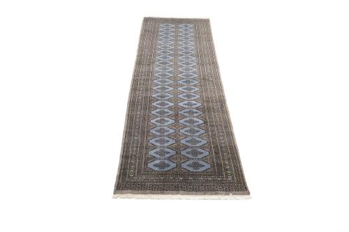 4'3 x 13'0 Hand Knotted Bokhora Oriental Wool Runner Rug