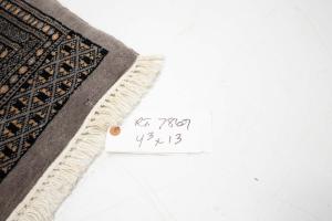 4'3 x 13'0 Hand Knotted Bokhora Oriental Wool Runner Rug