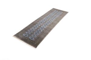 4'3 x 13'0 Hand Knotted Bokhora Oriental Wool Runner Rug