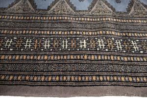 4'3 x 13'0 Hand Knotted Bokhora Oriental Wool Runner Rug