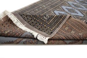 4'3 x 13'0 Hand Knotted Bokhora Oriental Wool Runner Rug