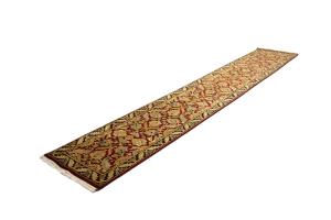 2'6 x 14'0 Handmade Agra Jaipur Floral Oriental Wool Runner Rug