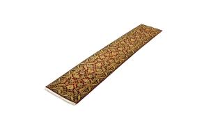 2'6 x 14'0 Handmade Agra Jaipur Floral Oriental Wool Runner Rug