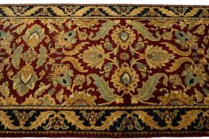 2'6 x 14'0 Handmade Agra Jaipur Floral Oriental Wool Runner Rug