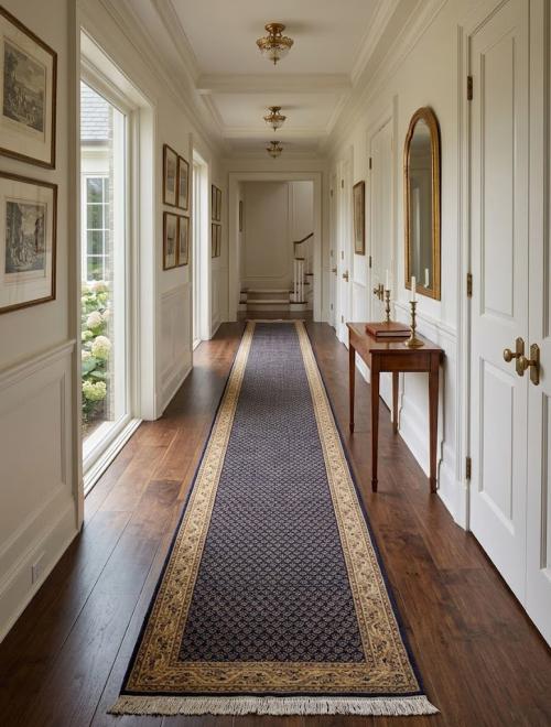 2'7 x 18'10 Handmade Indo Botemir Oriental Wool Runner Rug