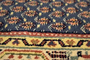 2'7 x 18'10 Handmade Indo Botemir Oriental Wool Runner Rug