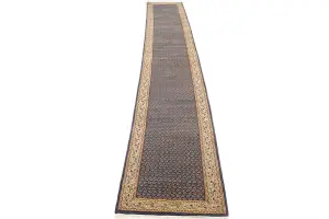 2'7 x 18'10 Handmade Indo Botemir Oriental Wool Runner Rug