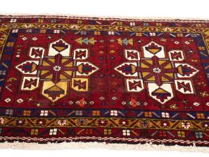 2'0 x 3'10 Hand Knotted Heriz Tribal Persian Wool Rug