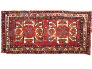 2'1 x 4'4 Hand Knotted Heriz Tribal Persian Wool Rug