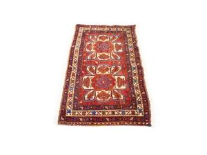 2'1 x 4'4 Hand Knotted Heriz Tribal Persian Wool Rug