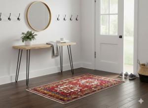 2'2 x 3'9 Hand Knotted Heriz Tribal Persian Wool Rug